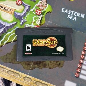 Nintendo GBA Golden Sun Game Boy Advance with Map and Manual
